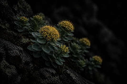 Rhodiola rosea botanical close-up.