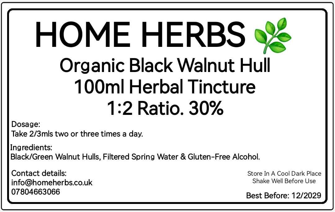 Organic Black Walnut Hulls Tincture – Premium Herbal Liquid Extract