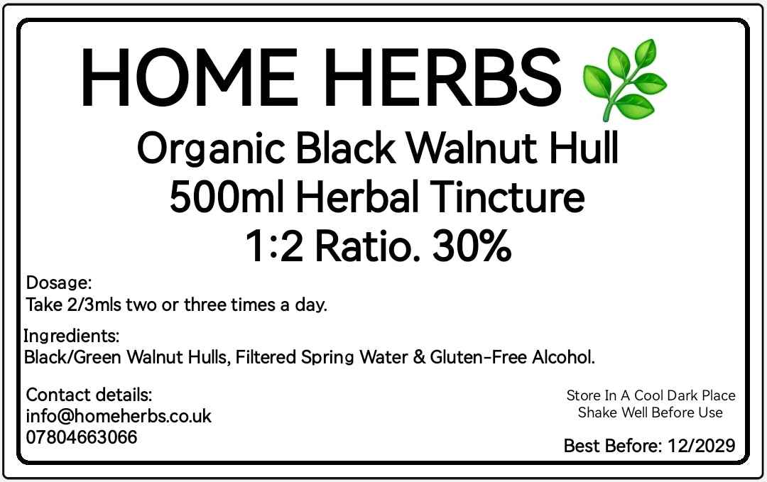 Organic Black Walnut Hulls Tincture – Premium Herbal Liquid Extract