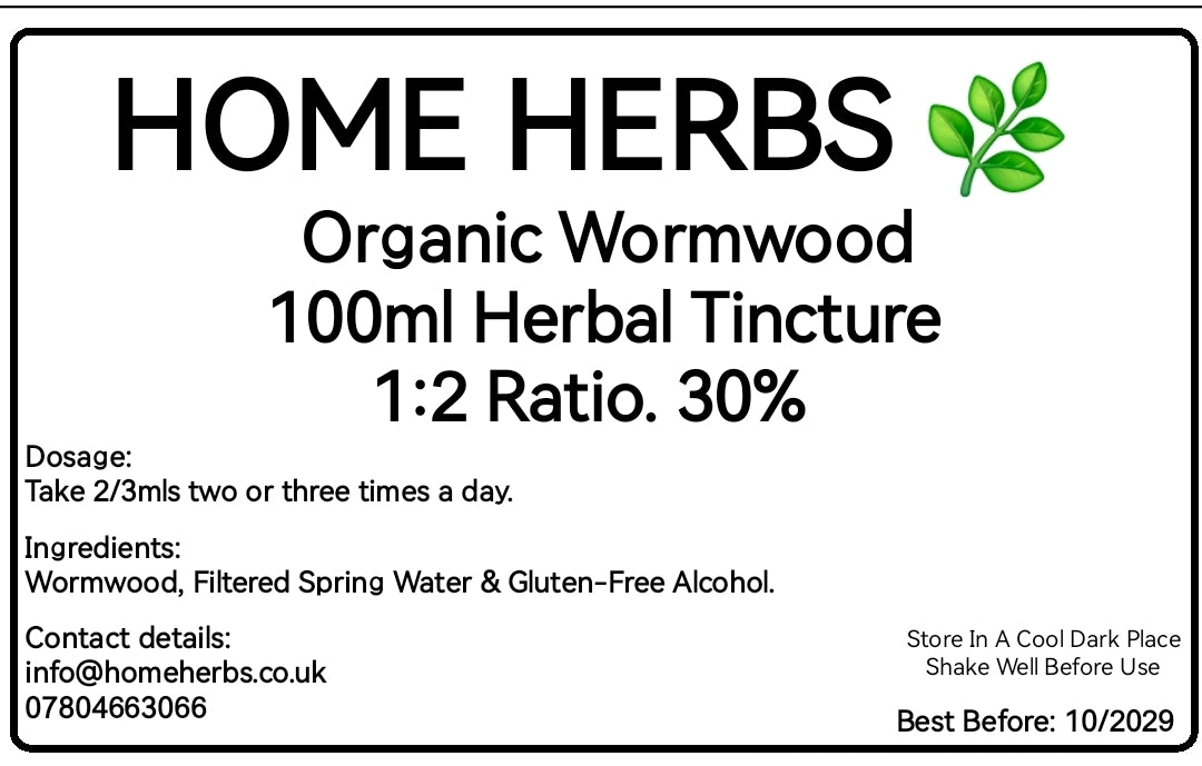 Organic Wormwood Tincture – Premium Herbal Liquid Extract