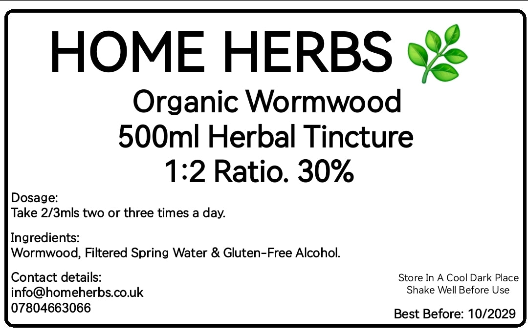 Organic Wormwood Tincture – Premium Herbal Liquid Extract