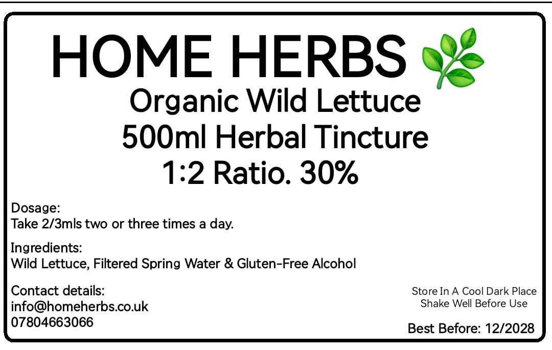 Organic Wild Lettuce Tincture – Premium Herbal Liquid Extract